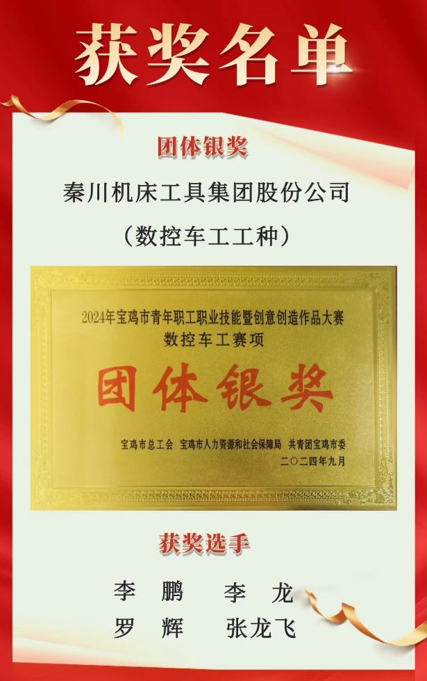 【群團(tuán)工作】喜報(bào)！秦川青年在寶雞市青年職工職業(yè)技能暨創(chuàng)意創(chuàng)造作品大賽中斬獲佳績！